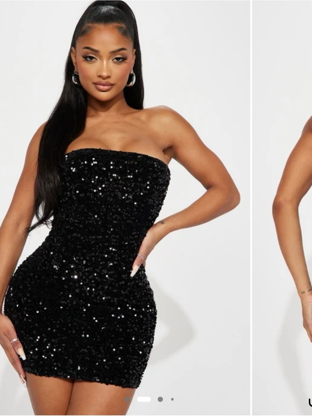 Fashion nova black sequin mini dress brand new with tags